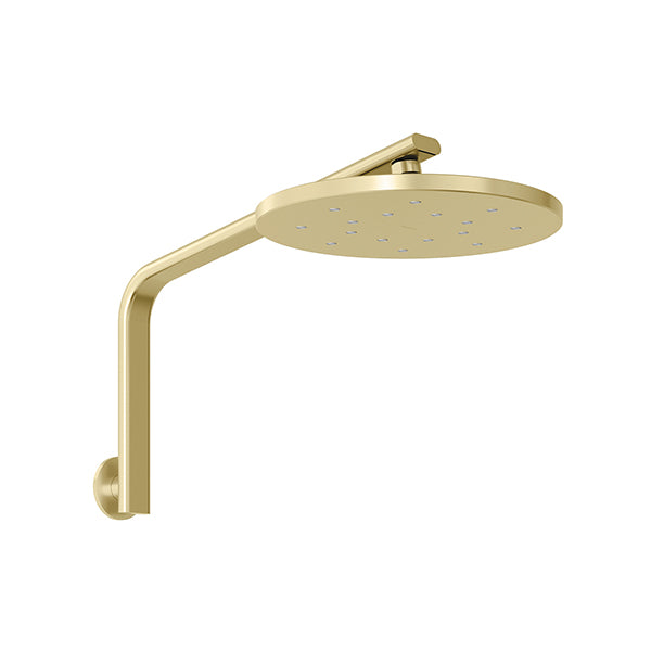 Phoenix Tapware Oxley High-Rise Shower Arm & Rose Brushed Gold