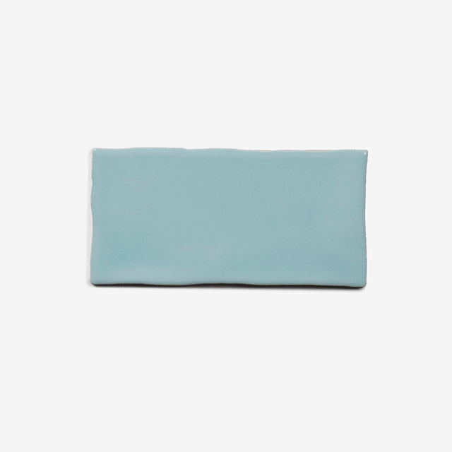 Teal Luca Hand Made Gloss Subway Tile 75 x 150 x 8mm | The Blue Space