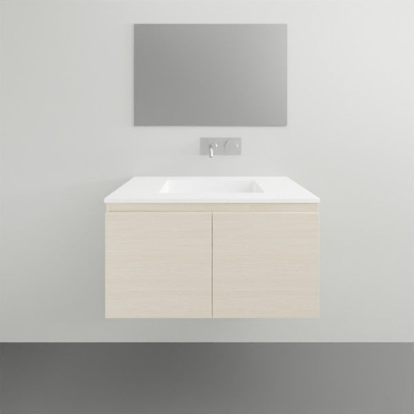 ADP Glacier Lite All Door Slim Vanity with Cast Marble Top - 750mm Centre Bowl | The Blue Space