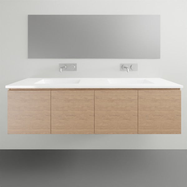 ADP Glacier Lite All Door Slim Vanity with Ceramic Top - 1500mm Double Bowl | The Blue Space