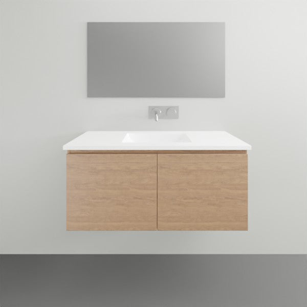 ADP Glacier Lite All Door Slim Vanity with Ceramic Top - 900mm Centre Bowl | The Blue Space