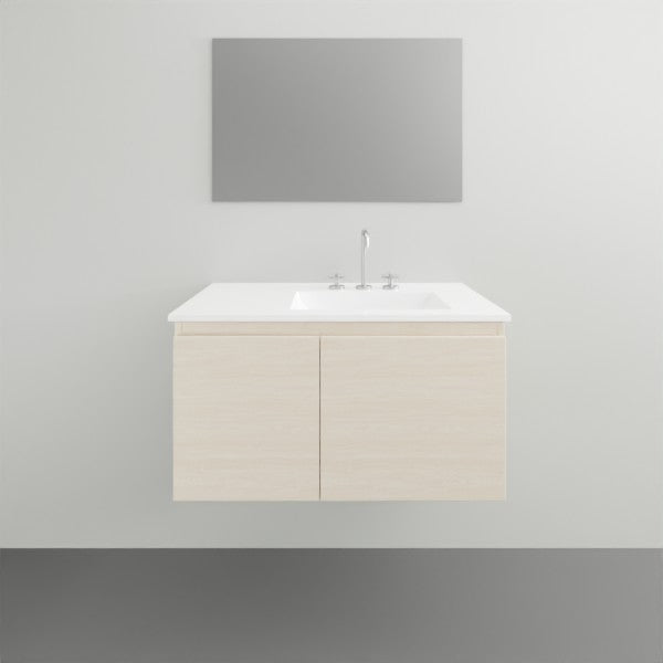 ADP Glacier Lite Door and Drawer Slim Vanity with Ceramic Top