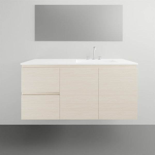 ADP Glacier Lite Door and Drawer Twin Vanity with Ceramic Top