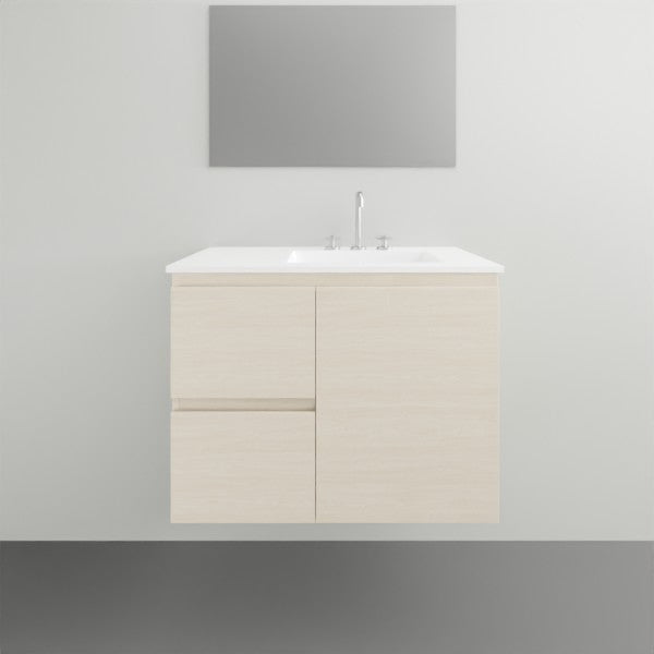 ADP Glacier Lite Door and Drawer Twin Vanity with Ceramic Top