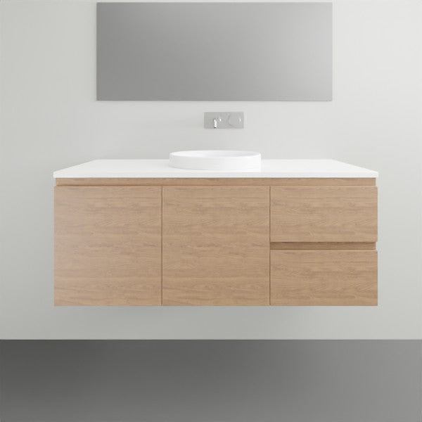 ADP Glacier Lite Door and Drawer Twin Vanity with Solid Surface Top