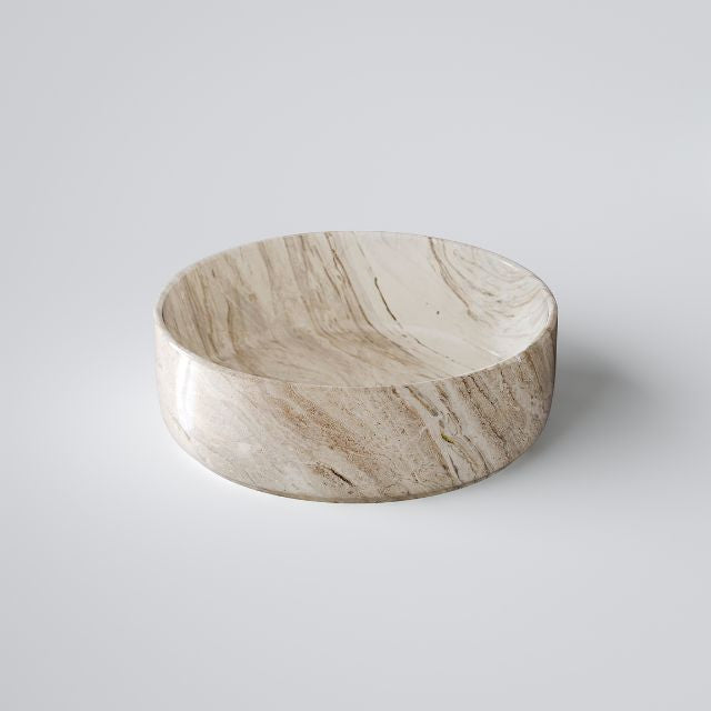 Bao Round 400mm Above Counter Basin Ochre Veins