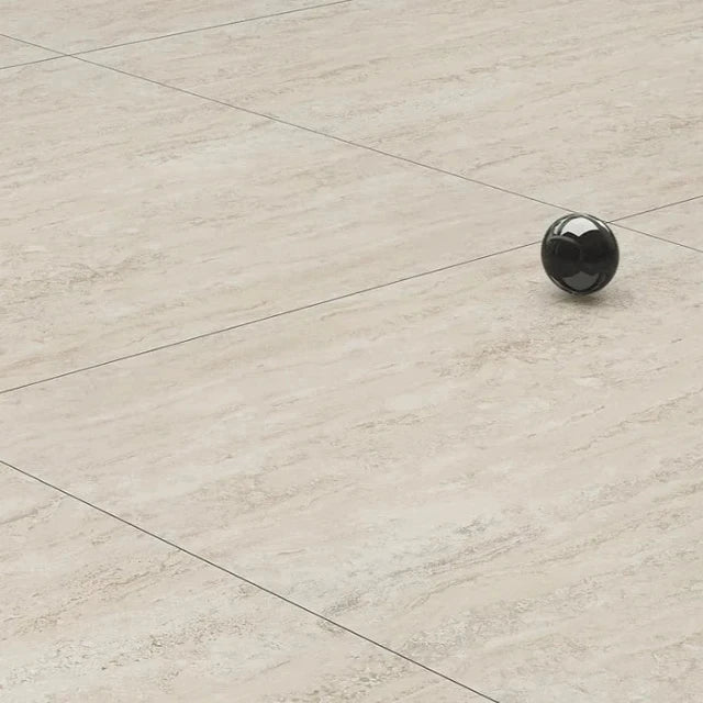 Beige Josie Cross Cut Travertine Tile Tech grip 300 x 600 x 10mm Porcelain | The Blue Space