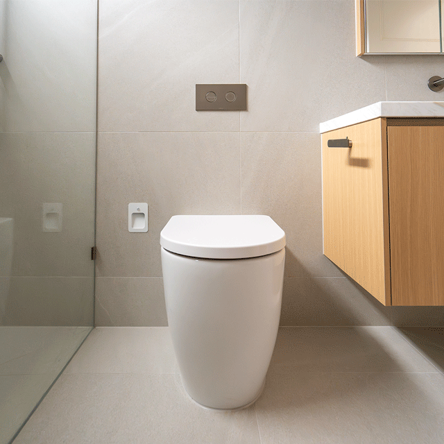 Caroma Urbane II Cleanflush Wall Faced Invisi Series II Toilet Suite
The Blue Space Bathroom