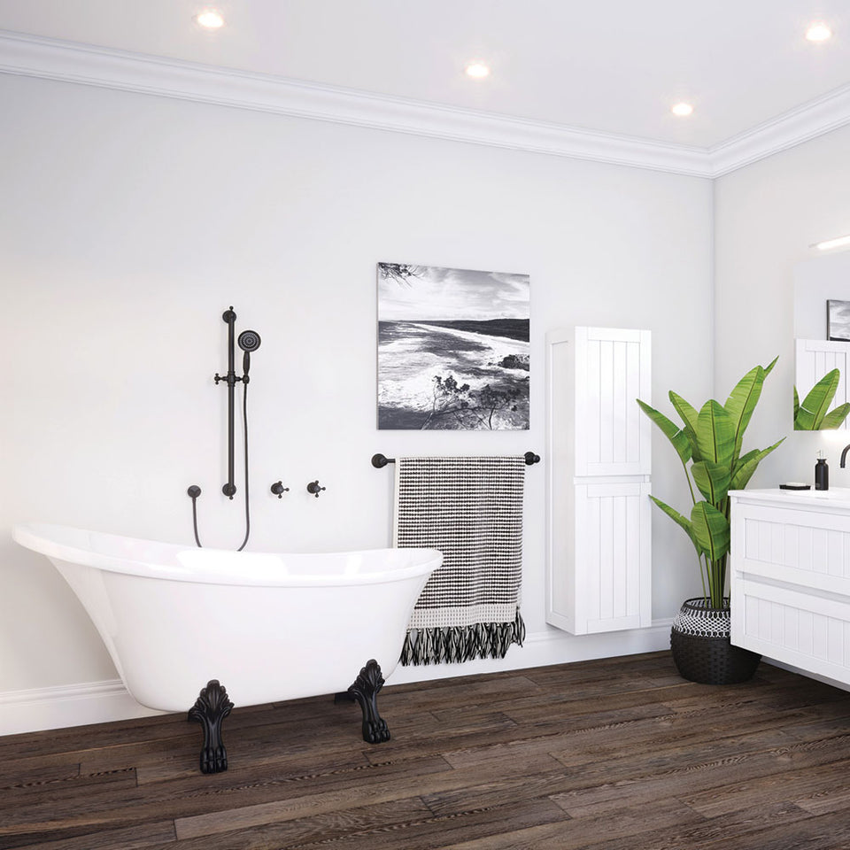 Fienza Claw Foot Bath - Matte Black Feet