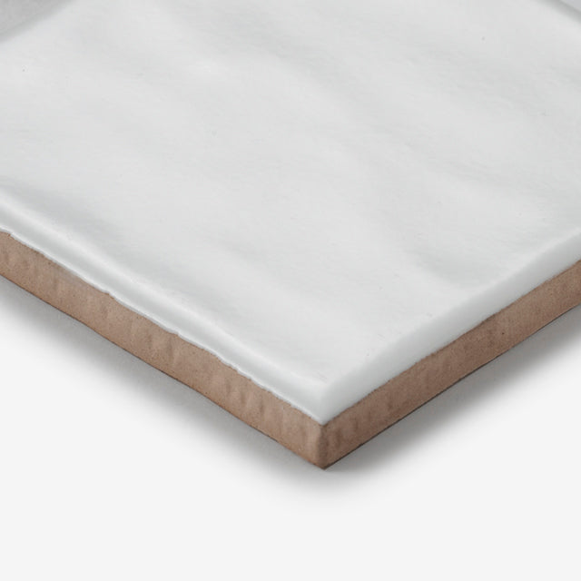 White Luca Hand Made Matte Subway Tile 75 x 150 x 8mm | The Blue Space