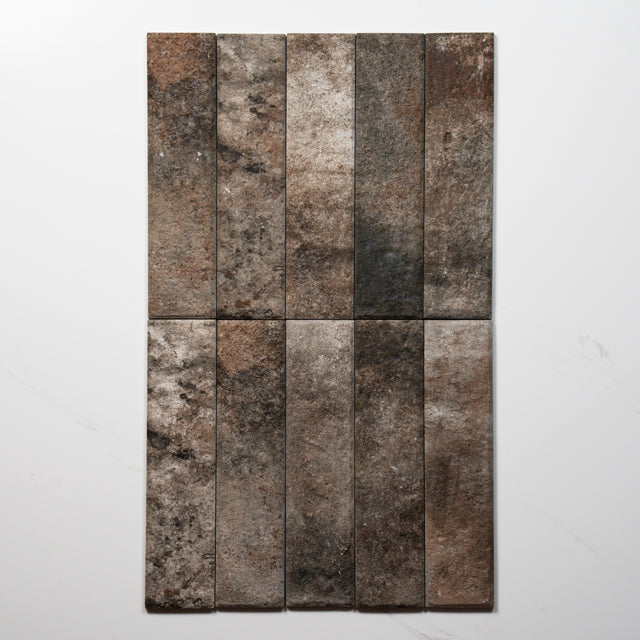 Eton Grey Porcelain Brick Look Tile 60mm x 250mm