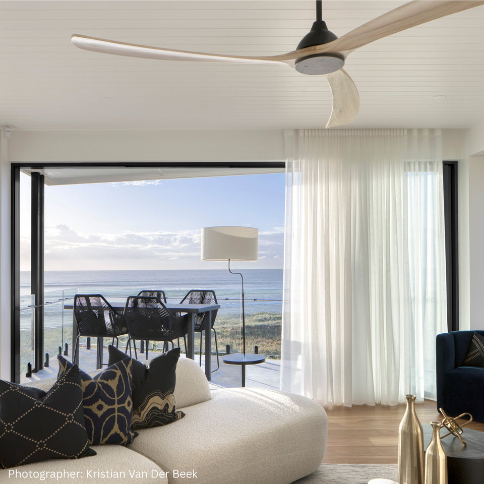Fanco Sanctuary 92'' (234cm) DC Ceiling Fan - Black and Natural