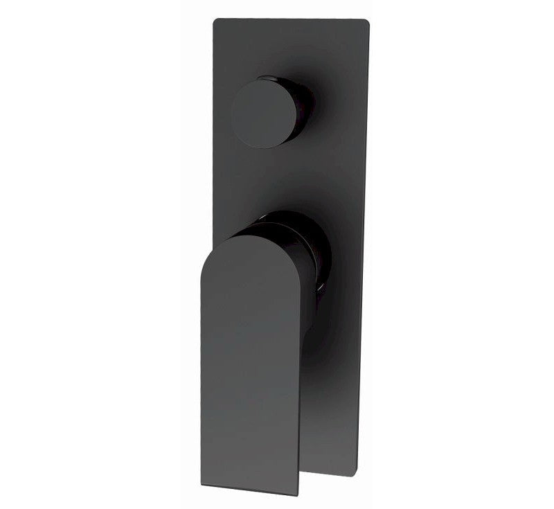 Nero Bianca Shower Mixer With Divertor Matte Black | The Blue Space