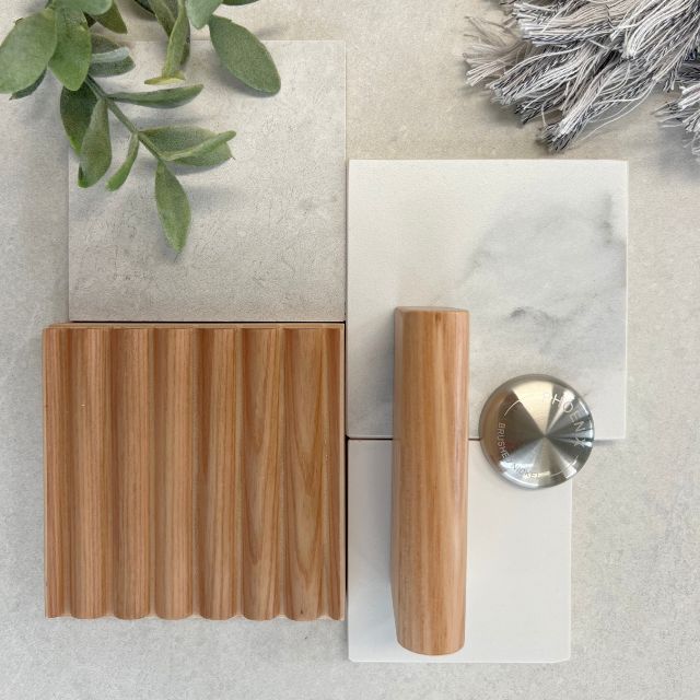 Bathroom kitchen and laundry samples. Tile samples, tap samples, cabinet samples, benchtop samples at The Blue Space