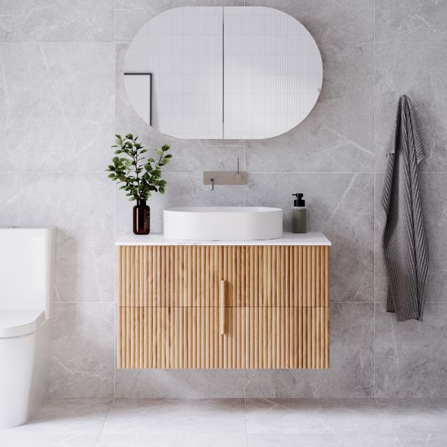 Ingrain Contoured Ash Wall Hung Vanity