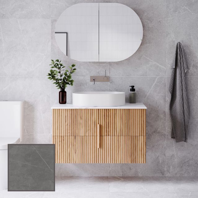 Ingrain Contoured Ash Wall Hung Vanity