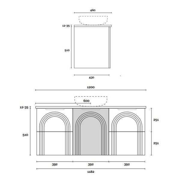Marquis Arco Wall Hung Vanity