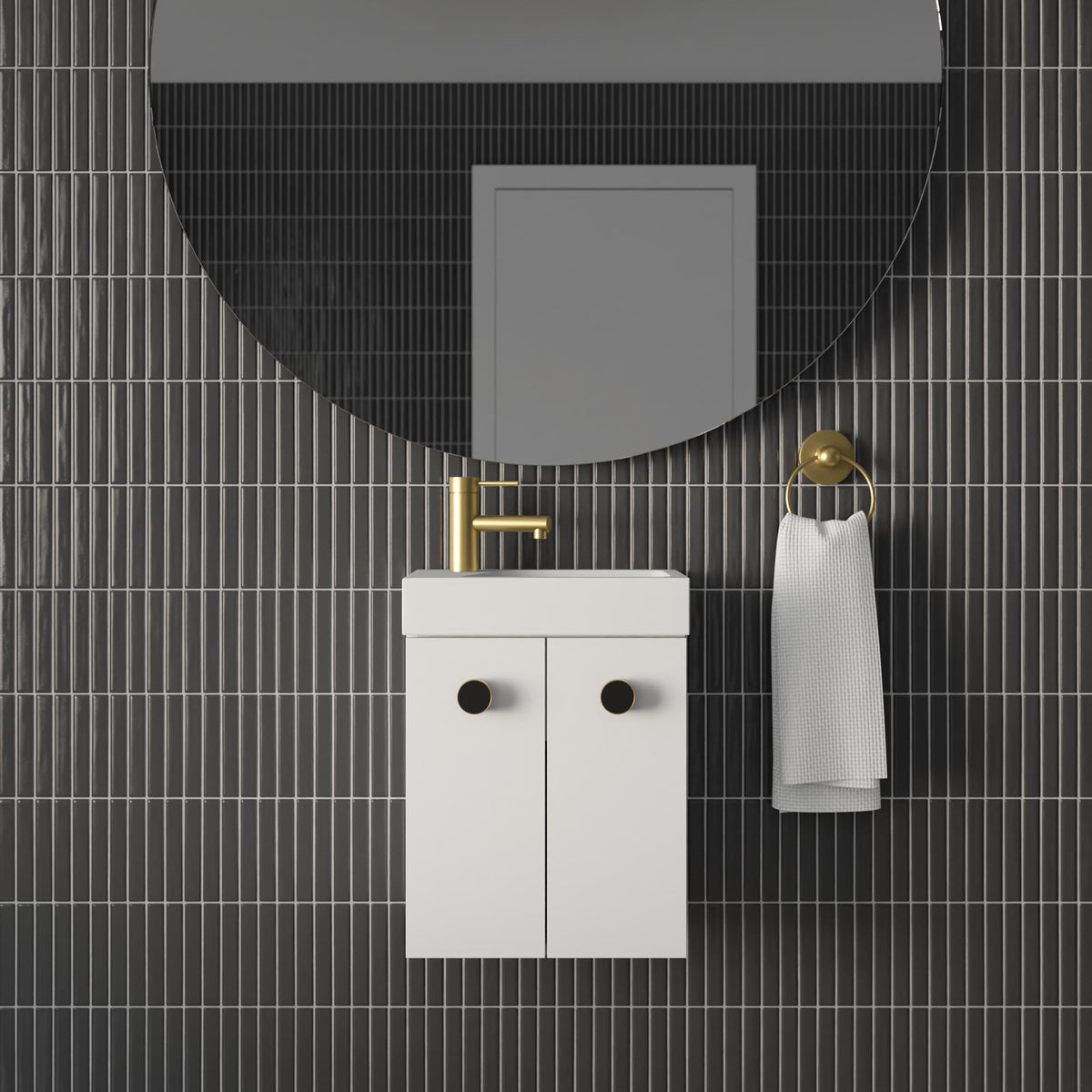 Marquis Asti Baby Compact Ensuite Small Vanity 400mm Wall Hung | The Blue Space