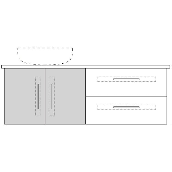 Marquis Gold Wall Hung Vanity