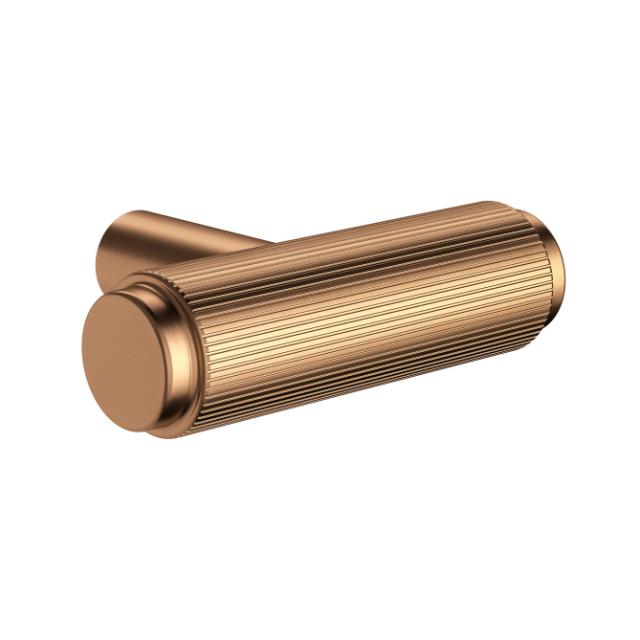 Meir Oppen T-Pull Cabinet Handle Knurled Lustre Bronze