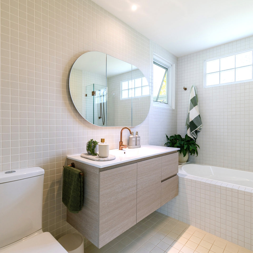 Meir Round Gooseneck Basin Mixer with Cold Start Lustre Bronze