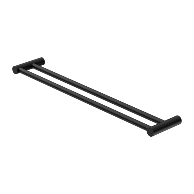 Nero New Mecca Double Towel Rail 800mm Matte Black