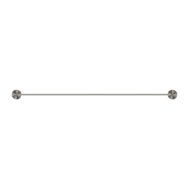 Nero Opal Double Towel Rail 800mm Brushed Nickel