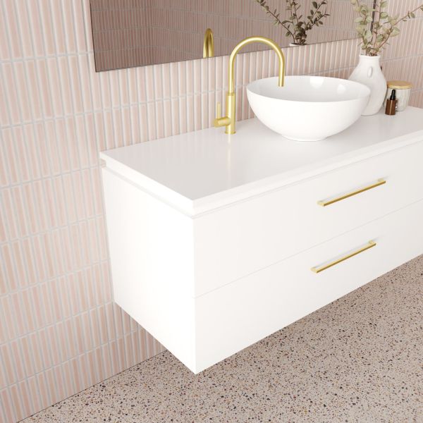 Marquis Riviera8S Wall Hung Vanity - 1200mm Centre Bowl - 2 drawer Side | The Blue Space
