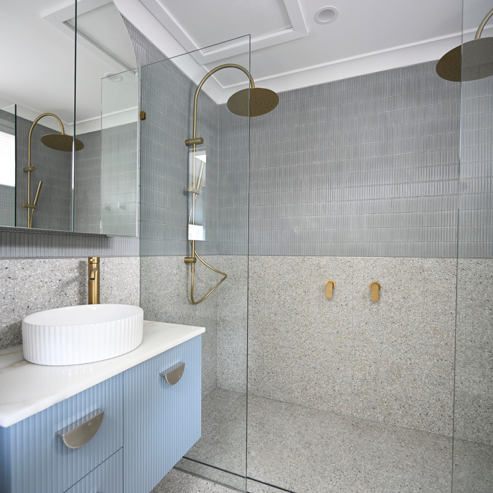 Timberline Victoria Wall Hung Vanity with Silksurface top & Above Counter Basin