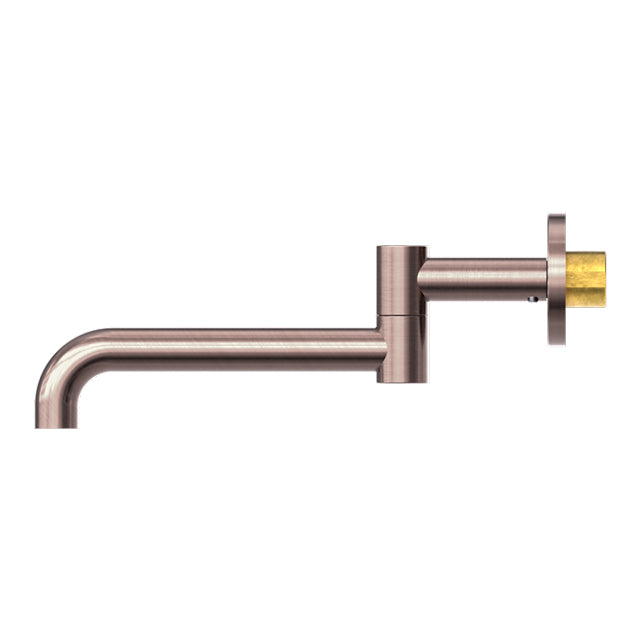 Nero Mecca Wall Mounted Swivel Basin/Bath Spout 225mm Brushed Bronze