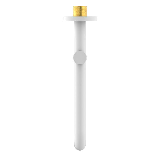 Nero Mecca Wall Mounted Swivel Basin/Bath Spout 225mm Matte White