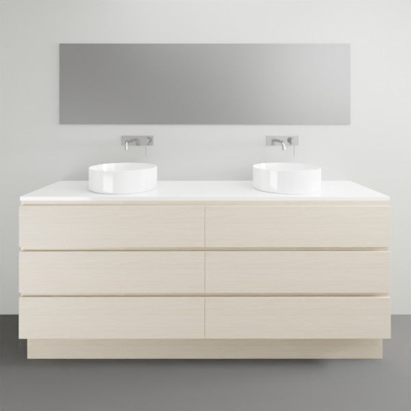 Timberline Ashton Floor Standing Vanity with Silk Surface Top and Basin - 1800mm Double Basin | The Blue Space