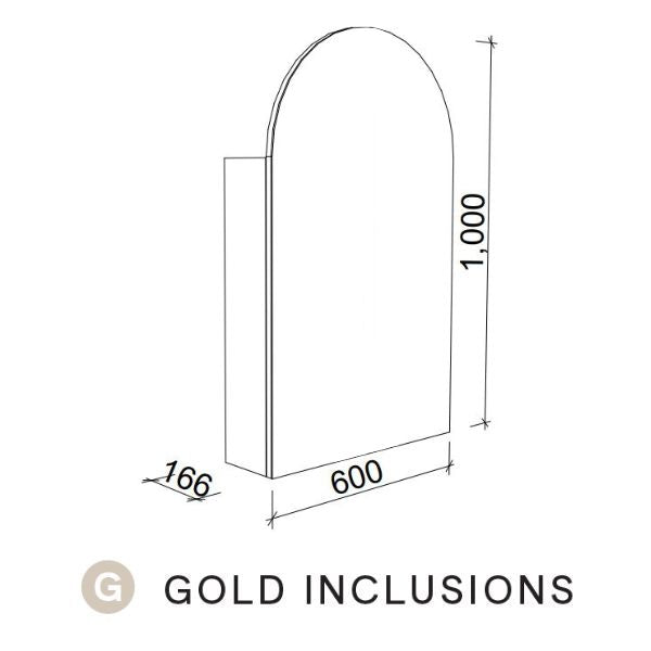 Timberline Church Shaving Cabinet 600mm