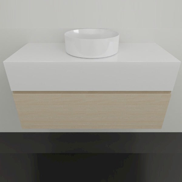 Timberline Kingsley Wall Hung Vanity with SilkSurface Box Top and Above Counter Basin