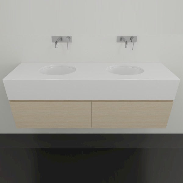 Timberline Kingsley Wall Hung Vanity with SilkSurface Box Top and Under Counter Basin