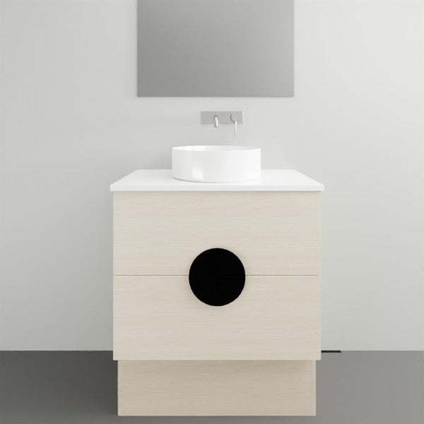 Timberline Oxbow Vanity w/ Kick, Stone Top & Basin