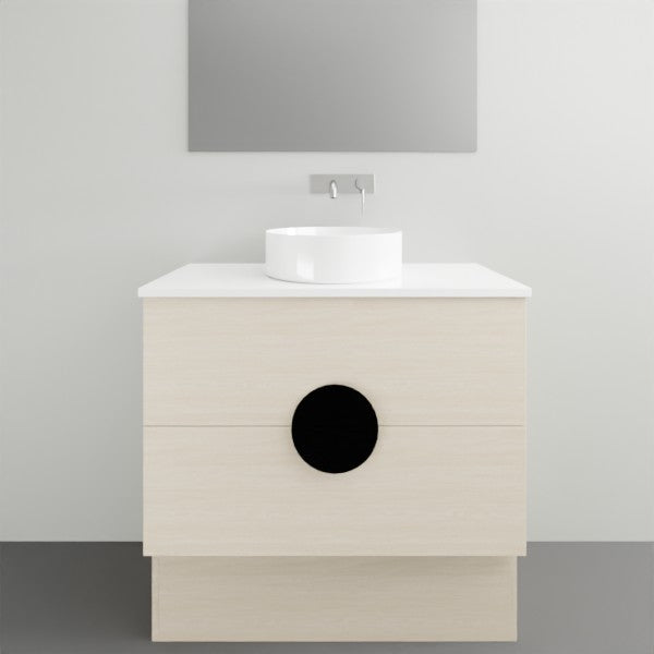 Timberline Oxbow Vanity w/ Kick, Stone Top & Basin