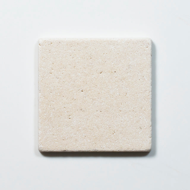 Tumbled Natural Beige Travertine Square Tile 100mm x 100mm