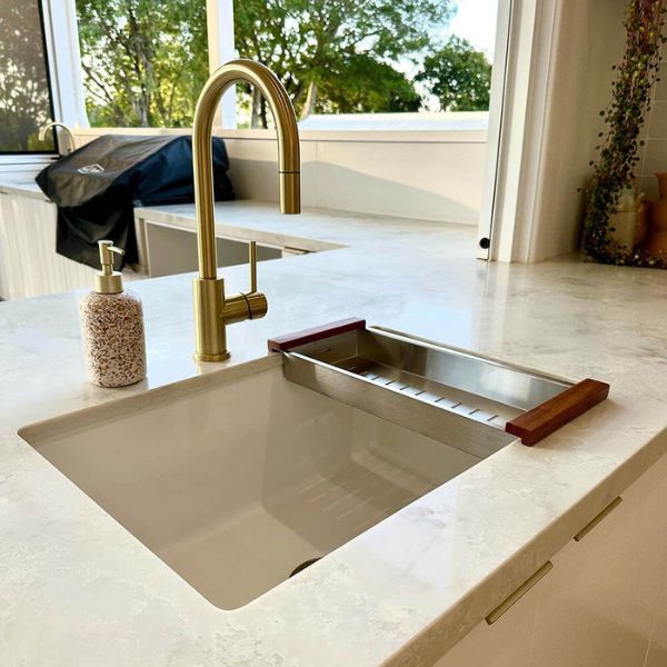 Turner Hastings Stainless Steel and Timber Sink Colander