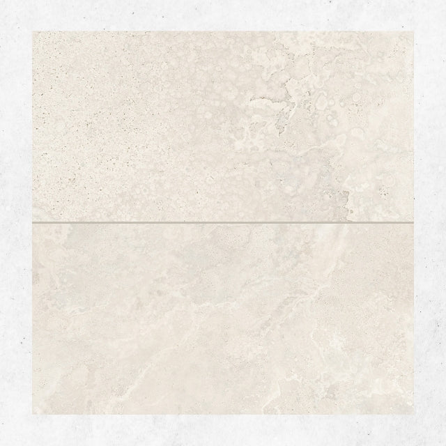 Tuscan White Travertine Look Tile 300mm x 600mm 36CRWWHM - The Blue Space