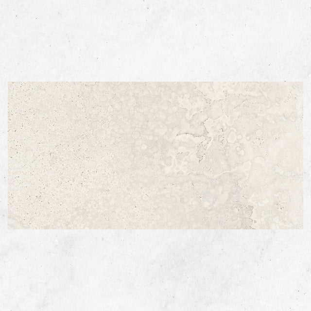 Tuscan White Travertine Look Tile 600mm x 1200mm 612CRWWHM - The Blue Space