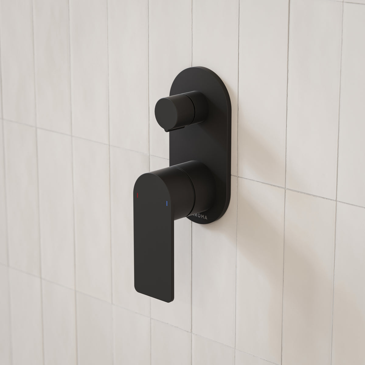 Caroma Urbane II Bath/Shower Mixer with Diverter Round Matte Black