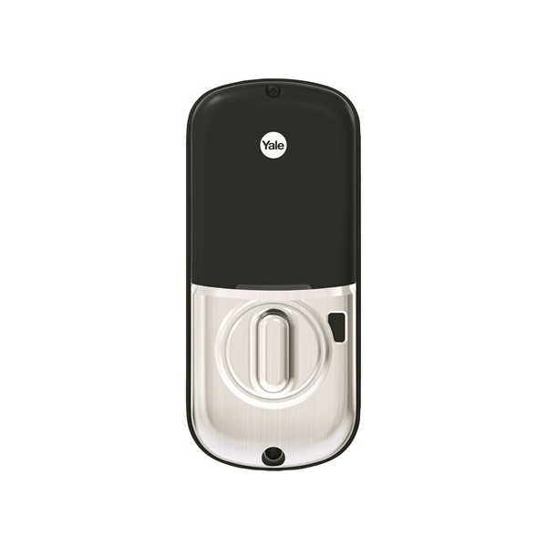 Lockwood Yale Assure Keyed Electronic Digital Deadbolt Satin Chrome internal view - online at The Blue Space