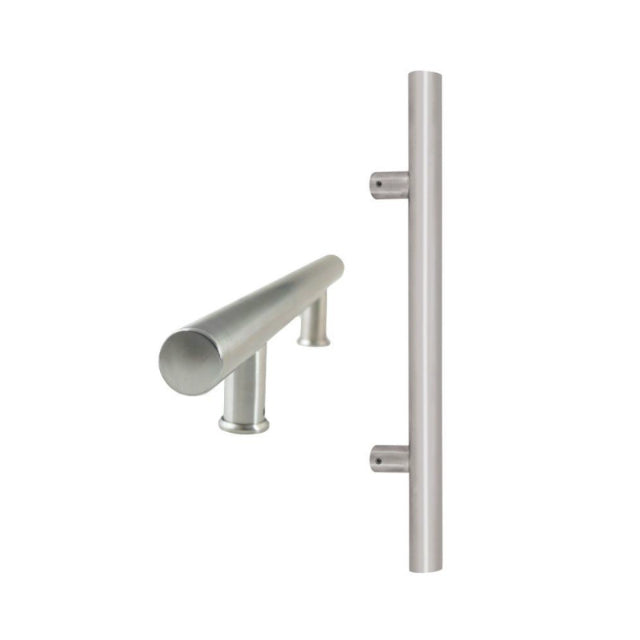 Round Profile Pull Handles 600mm Stainless Steel 7026.BB.SS - The Blue Space