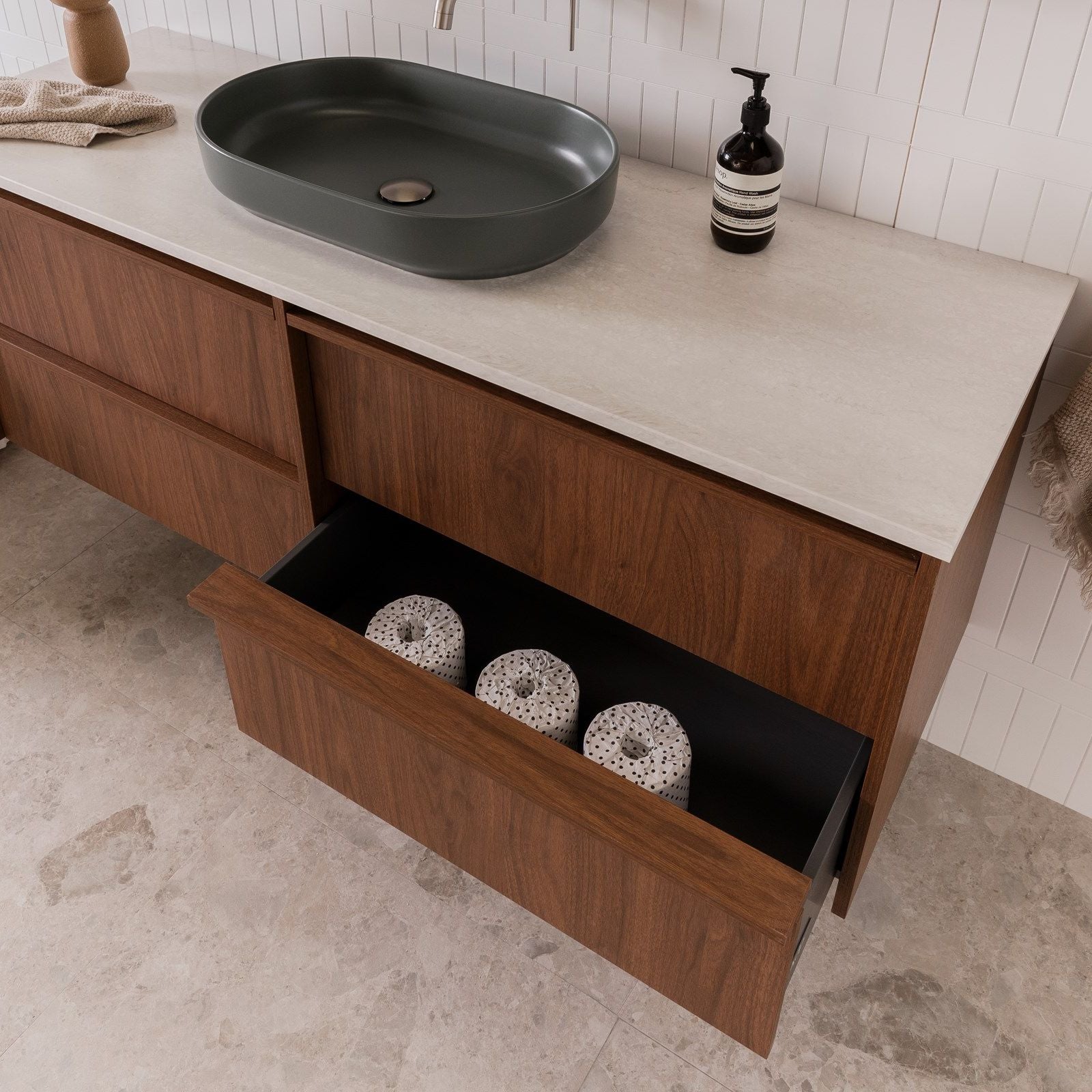 ADP Eli Wall Hung Vanity ELIFAW1500WHCCP - The Blue Space