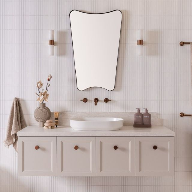 ADP Mabel Wall Hung Vanity With Cherry Pie Premium Solid Surface Benchtop