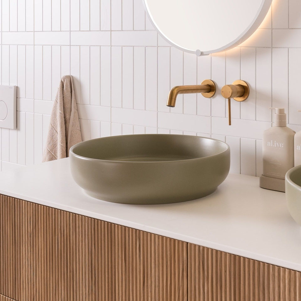 ADP Monroe 400mm Above Counter Basin Matte Olive