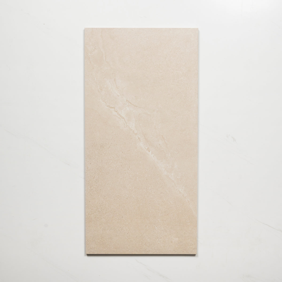 Single No Hand Ardenne Beige Travertine Look Porcelain Tile P4 300×600mm TURBE3 - The Blue Space