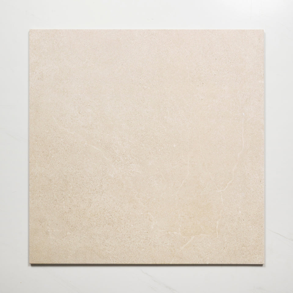 Ardenne Beige Travertine Look Porcelain Tile P4 600×600mm