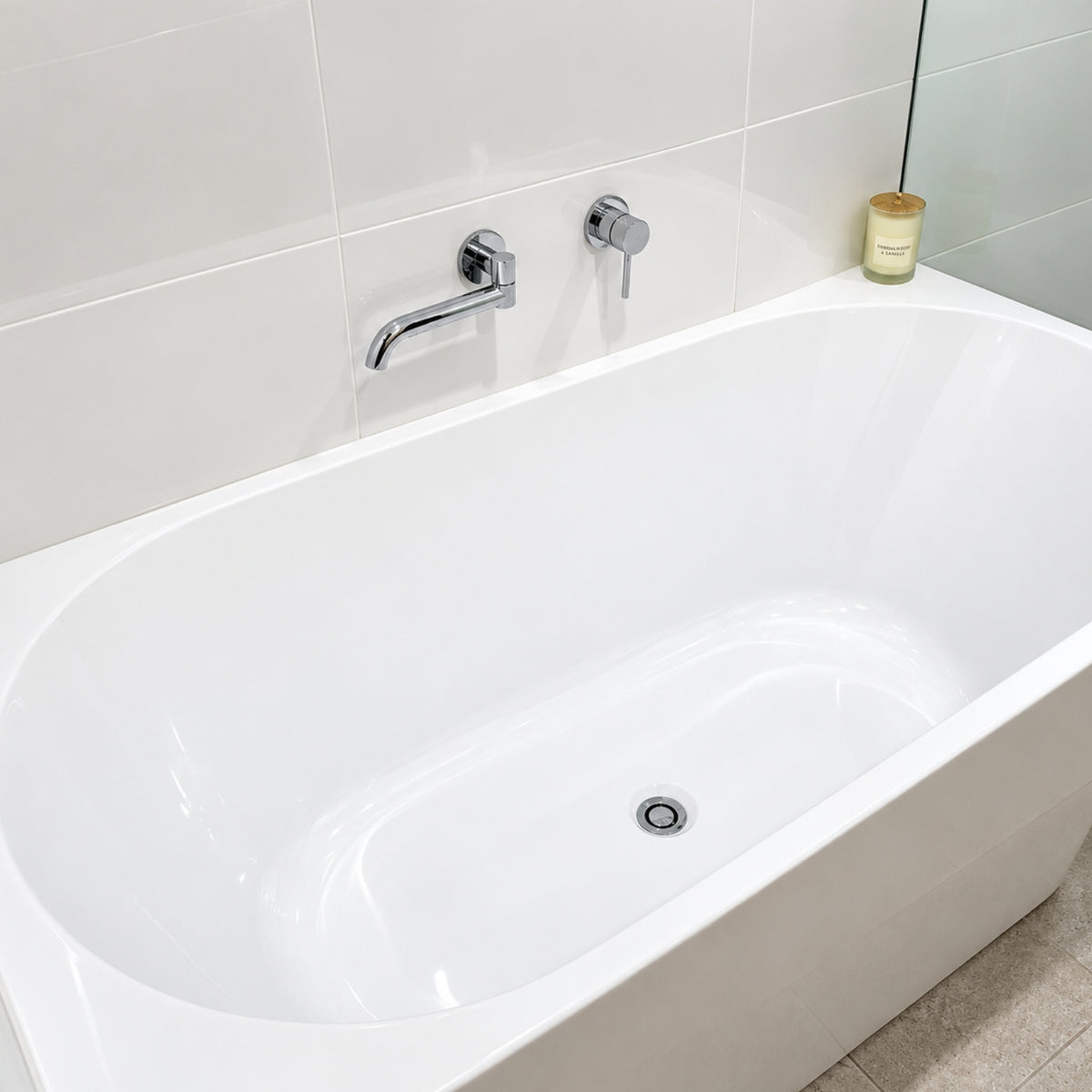 New Lifestyle Bao Bon 1500mm Back to Corner Bath BAO500315L - The Blue Space